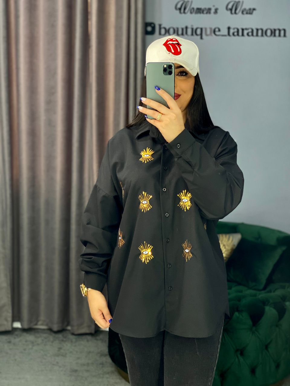 شومیز مانتویی چشم نظر کد 505