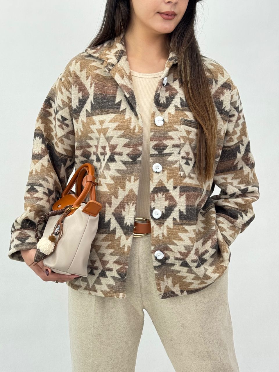 شومیز فوتر سرخپوستی کد 12831