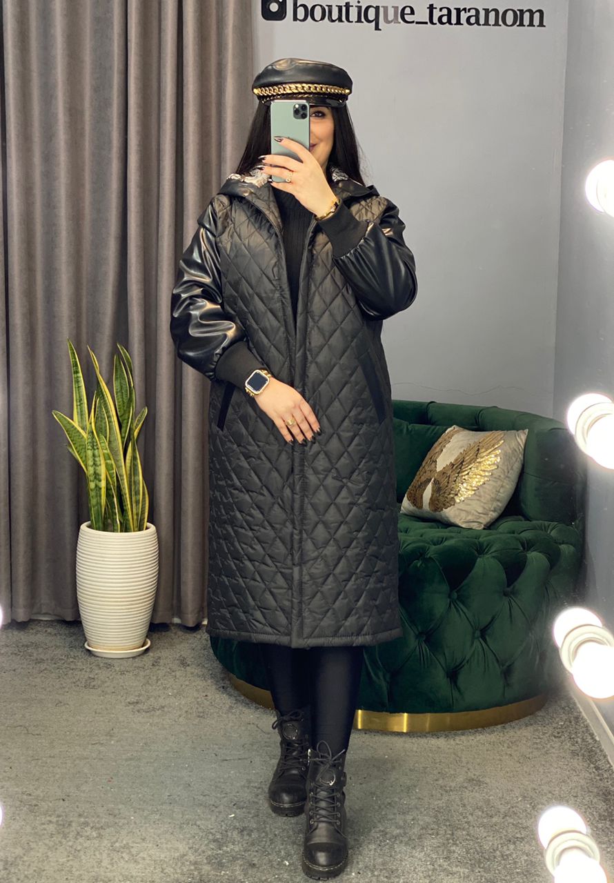 کاپشن لوزی دوزی بلند کد 171