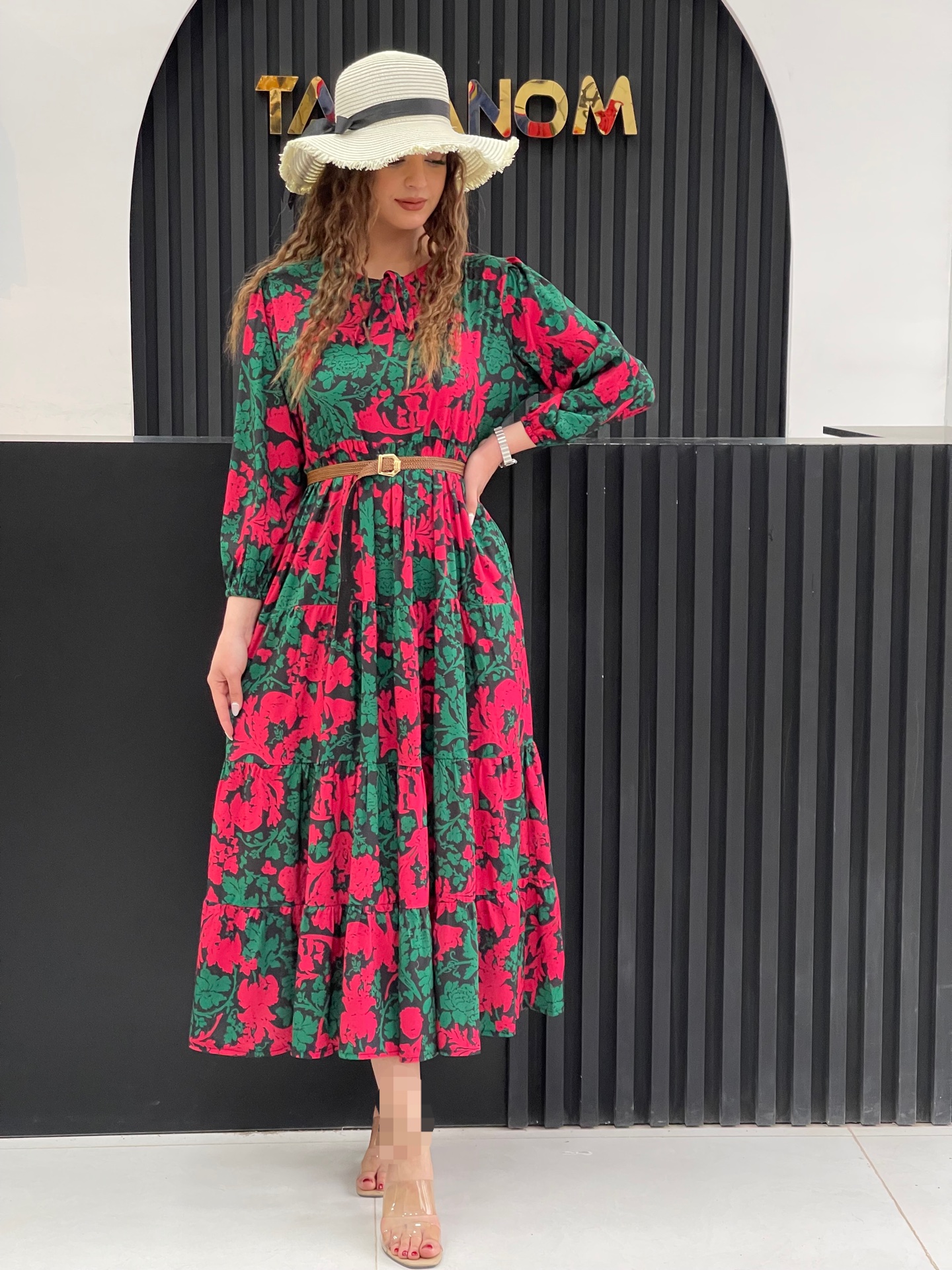 مانتو پیراهنی طرحدار ترک کد 11452