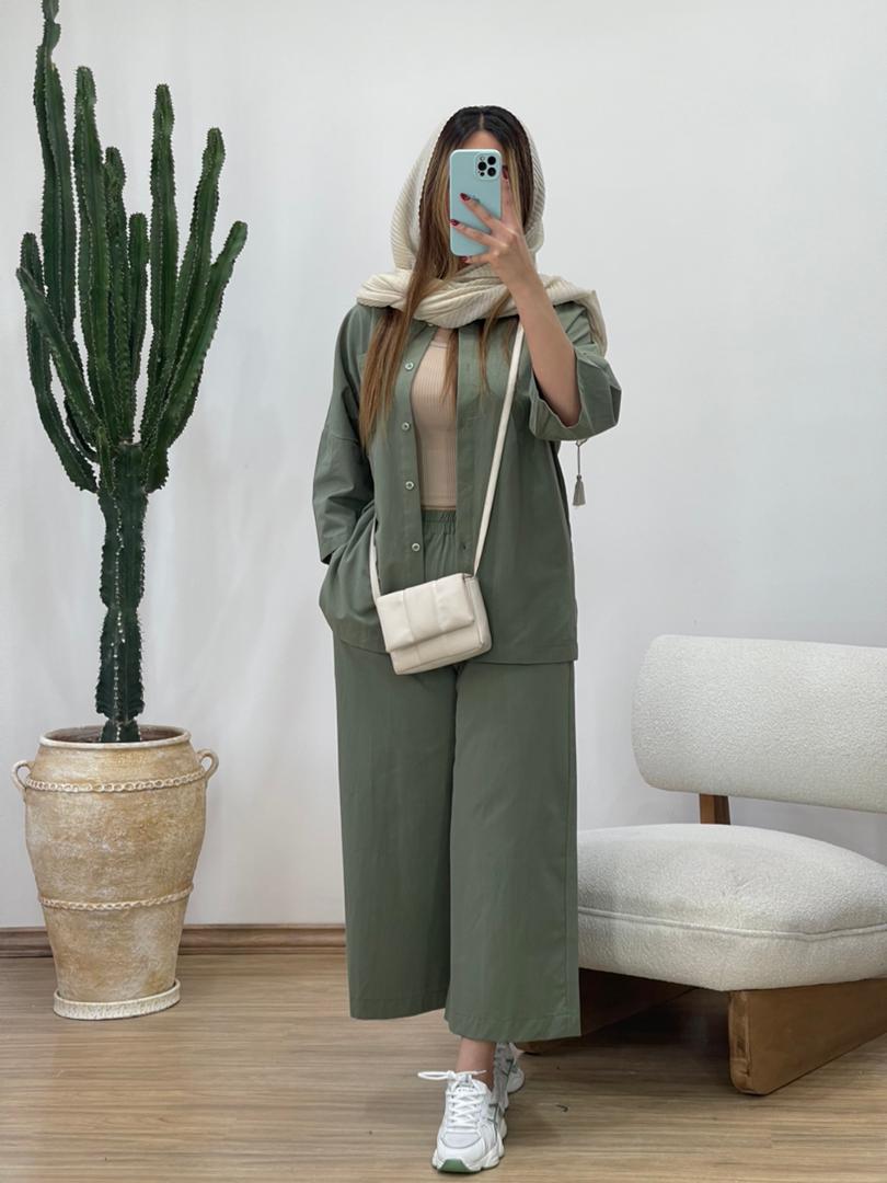 ست شومیز و دامن شلواری کد 11890