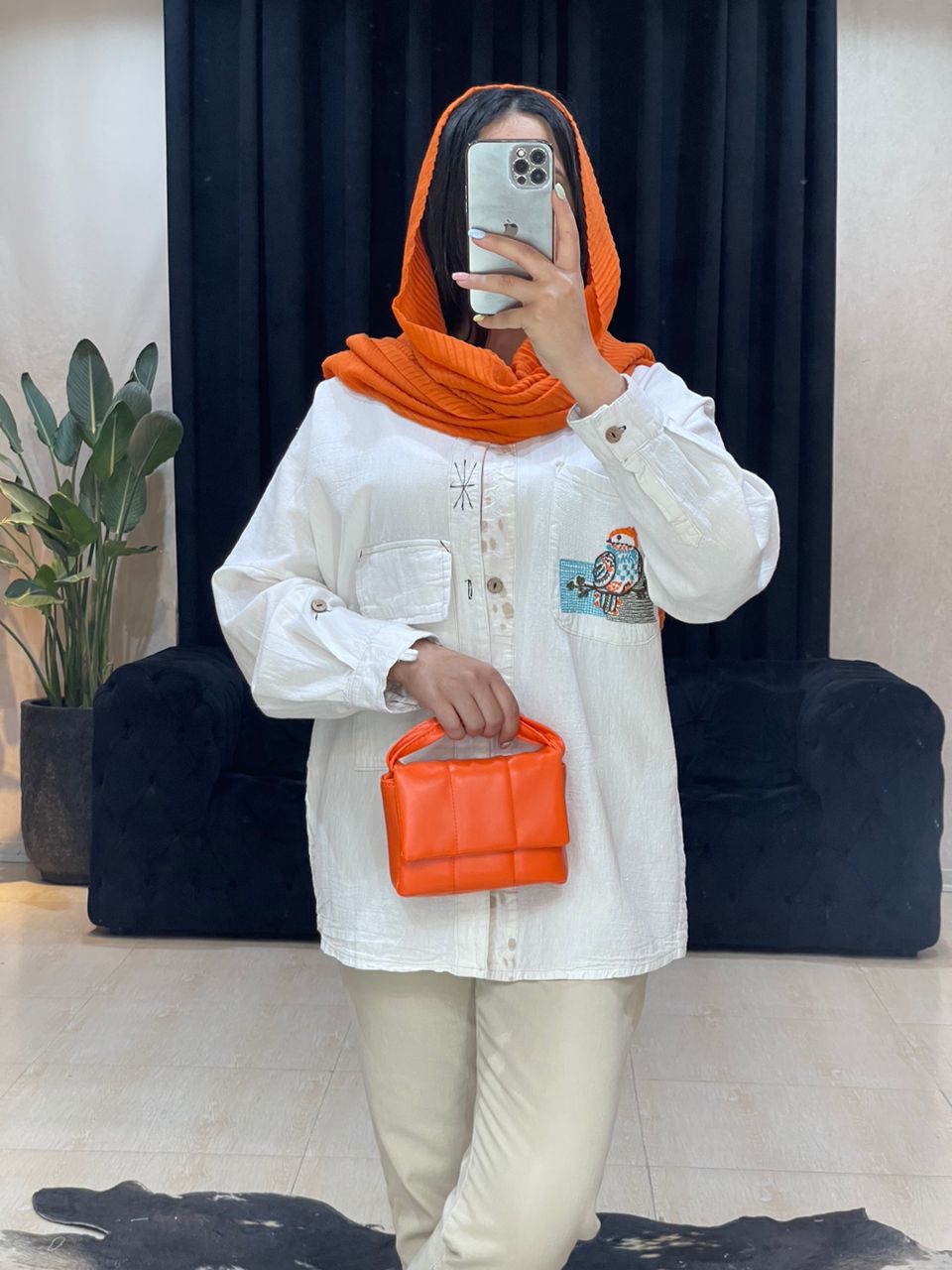 شومیز مانتویی لینن نچرال کد 1139