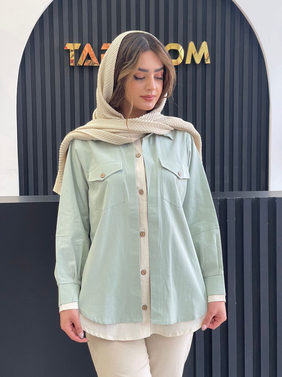 شومیز مانتویی دو پی اس کد 11470