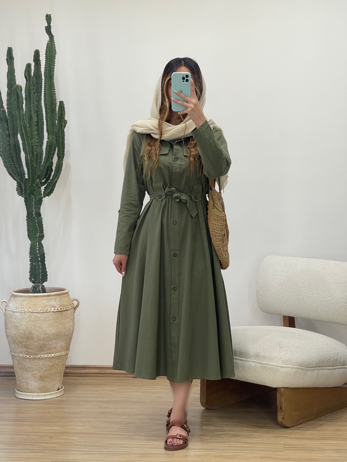 مانتو پیراهنی ساحل کد 12005