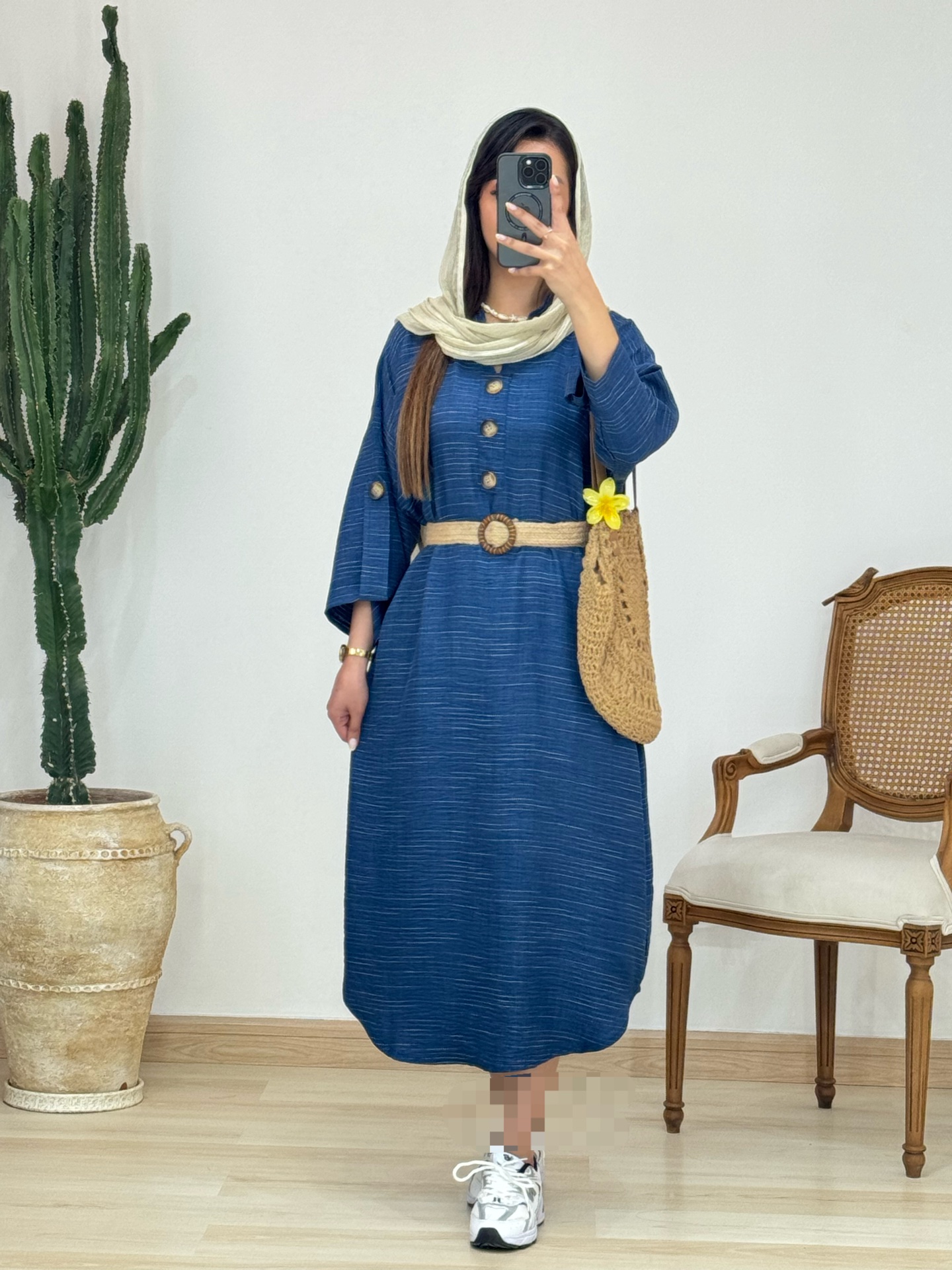 مانتو کفتان دکمه چوبی کد 12700