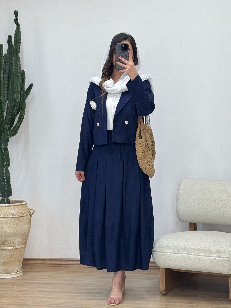 کت و دامن تک گل ترک کد 12293