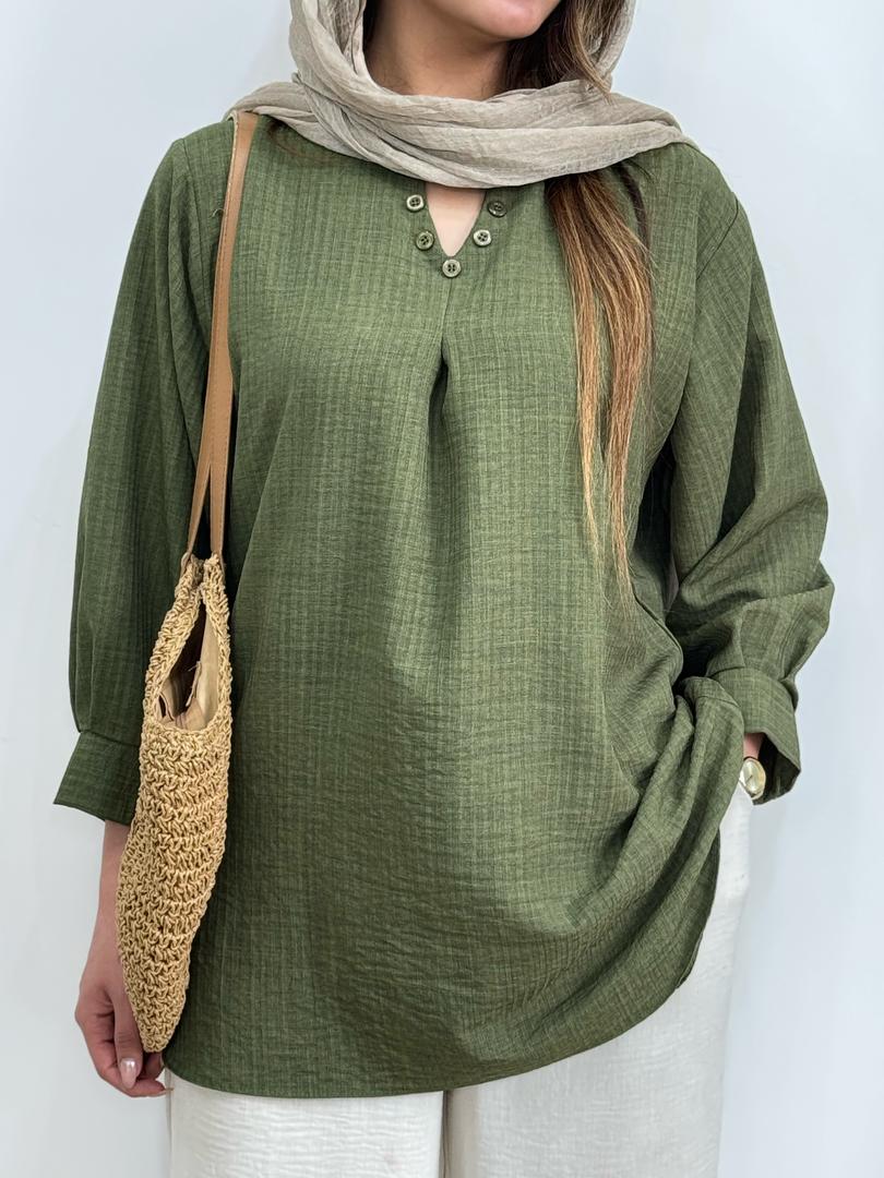 تونیک یقه دکمه یاقوت کد 12370