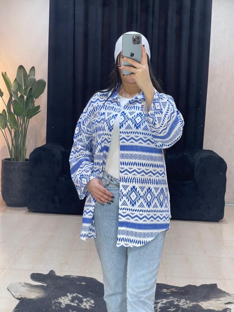 شومیز مانتویی طرحدار سوگل کد 865