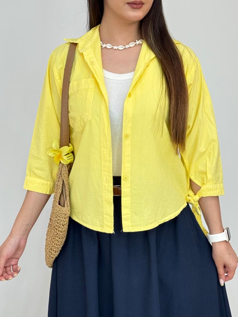 شومیز لینن پشت بندی کد 12742