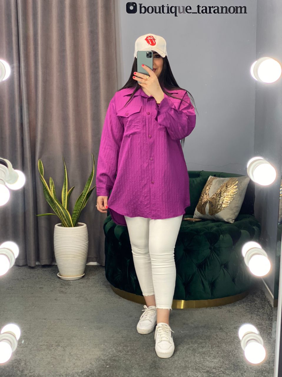 مانتو اطلسی جلو دکمه کد 322