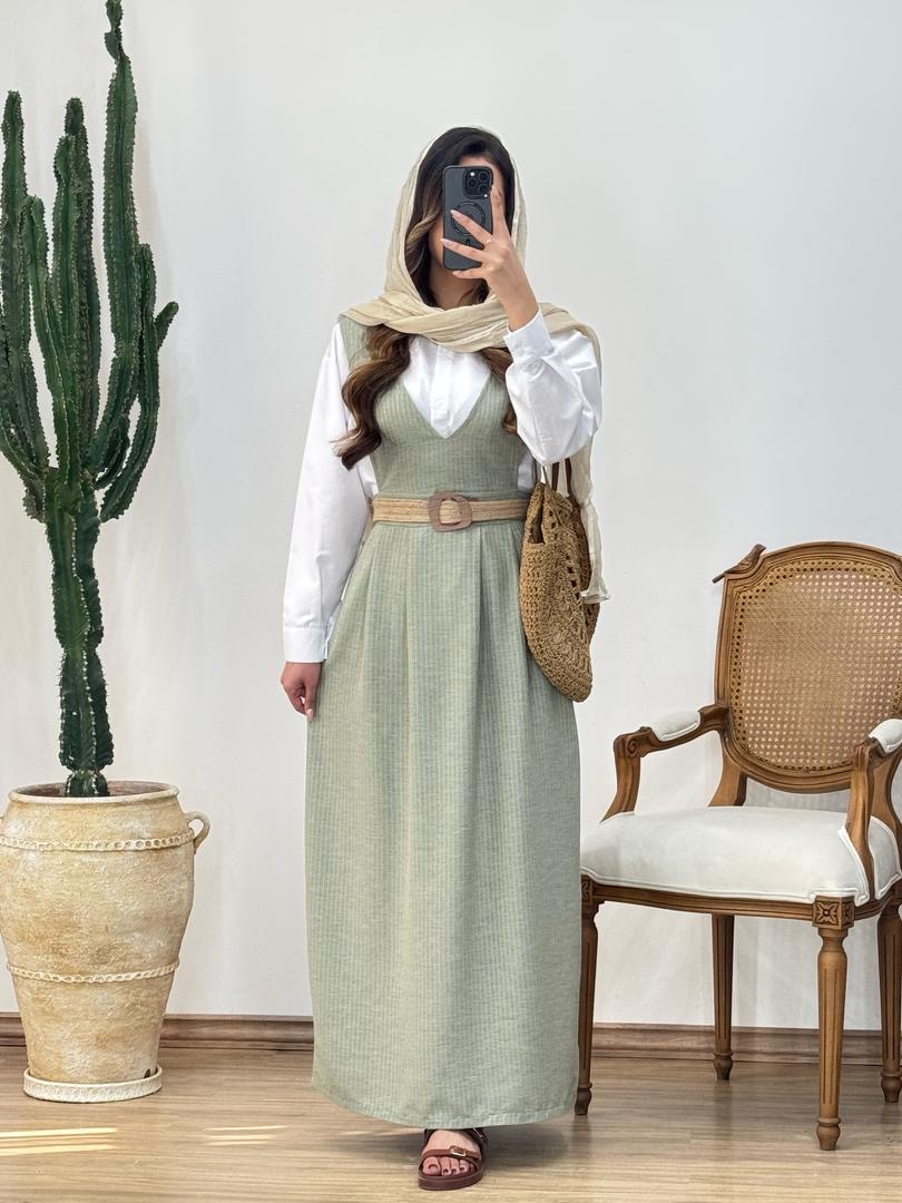 شومیز و سارافون و کمربند کد 12452