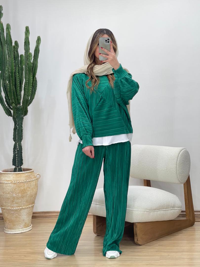 ست تونیک و شلوار پلیسه کد 11621