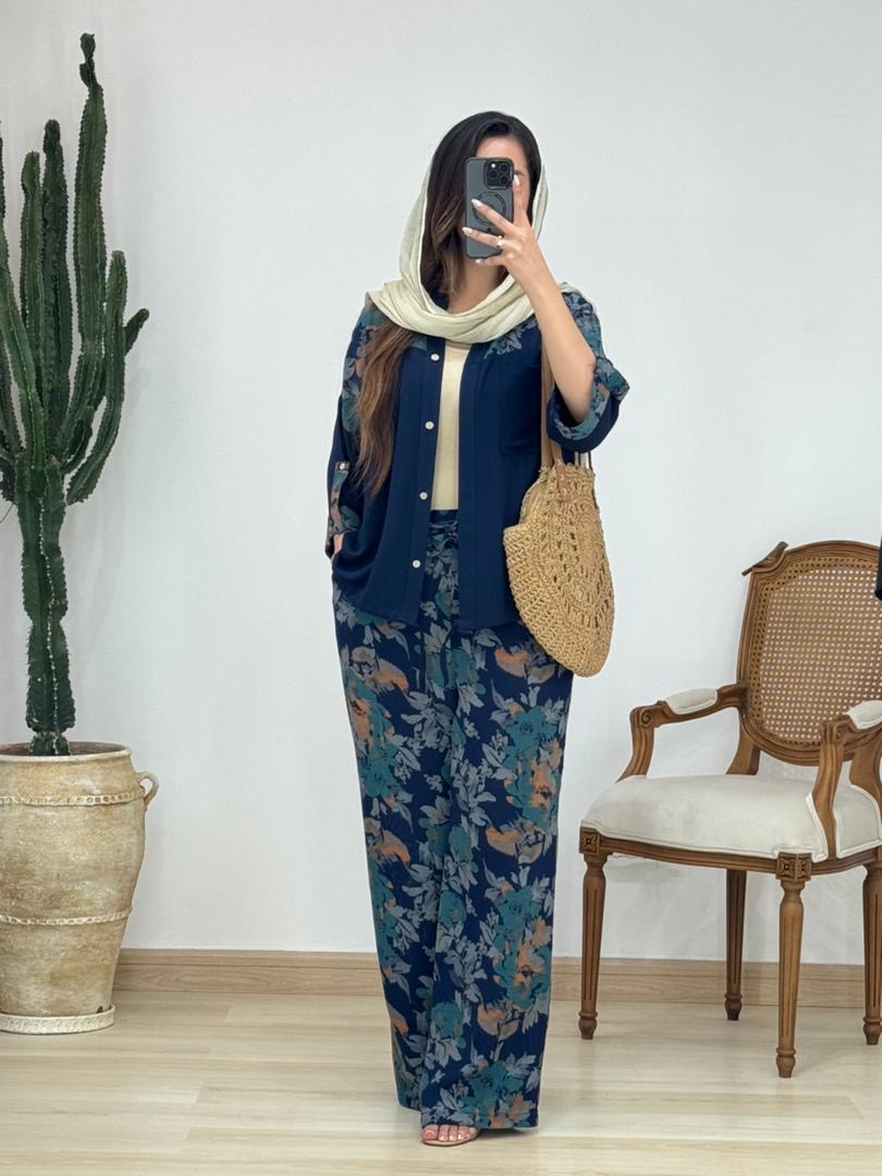 ست شومیز و شلوار ایتالیایی رها کد 12600