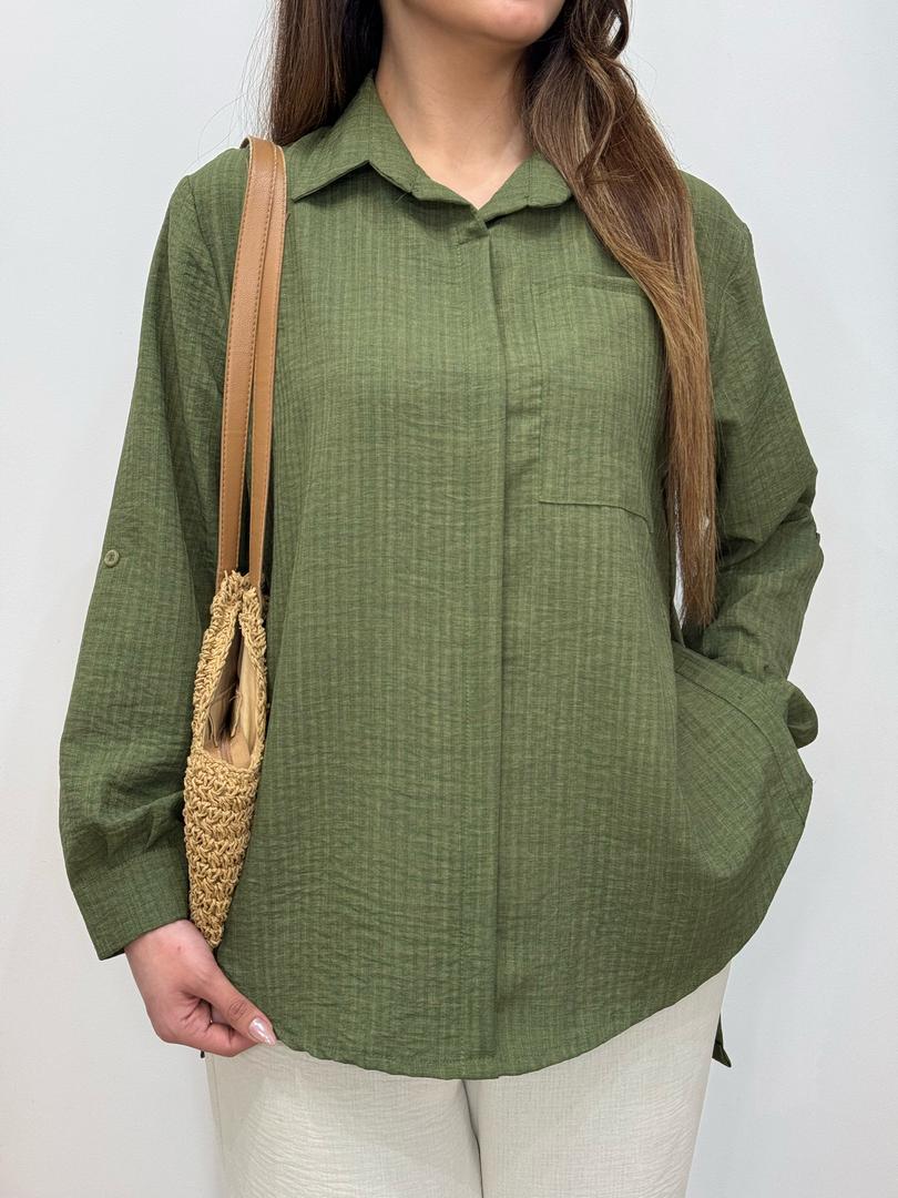 شومیز بغل دکمه کد 12343