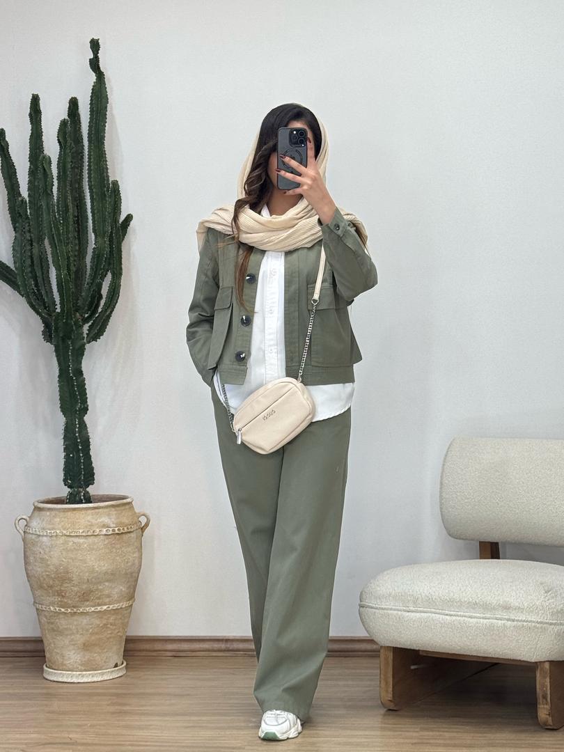 ست کت و شلوار کتان زارا کد 12362