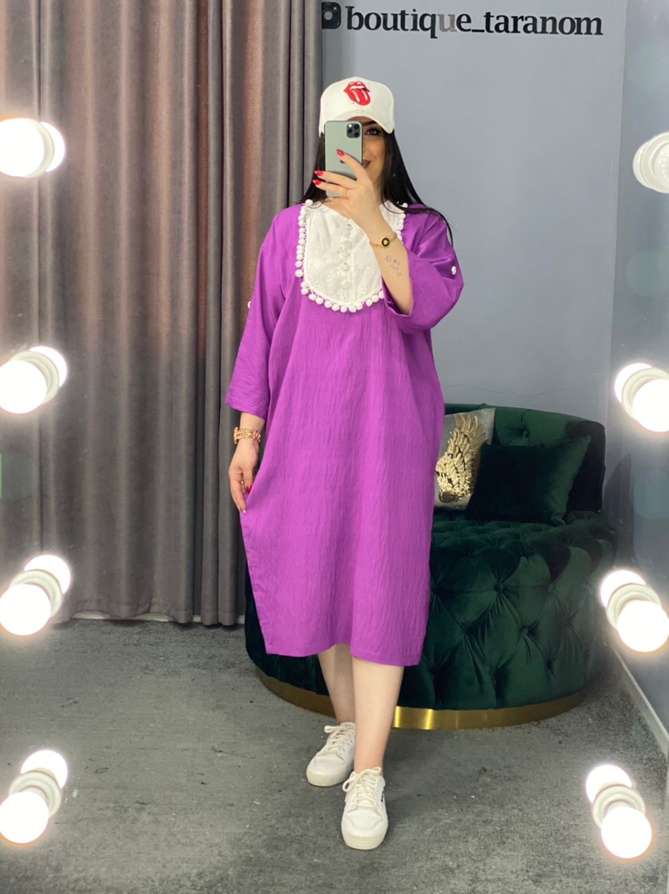 مانتو یقه سوزن دوزی کد 441