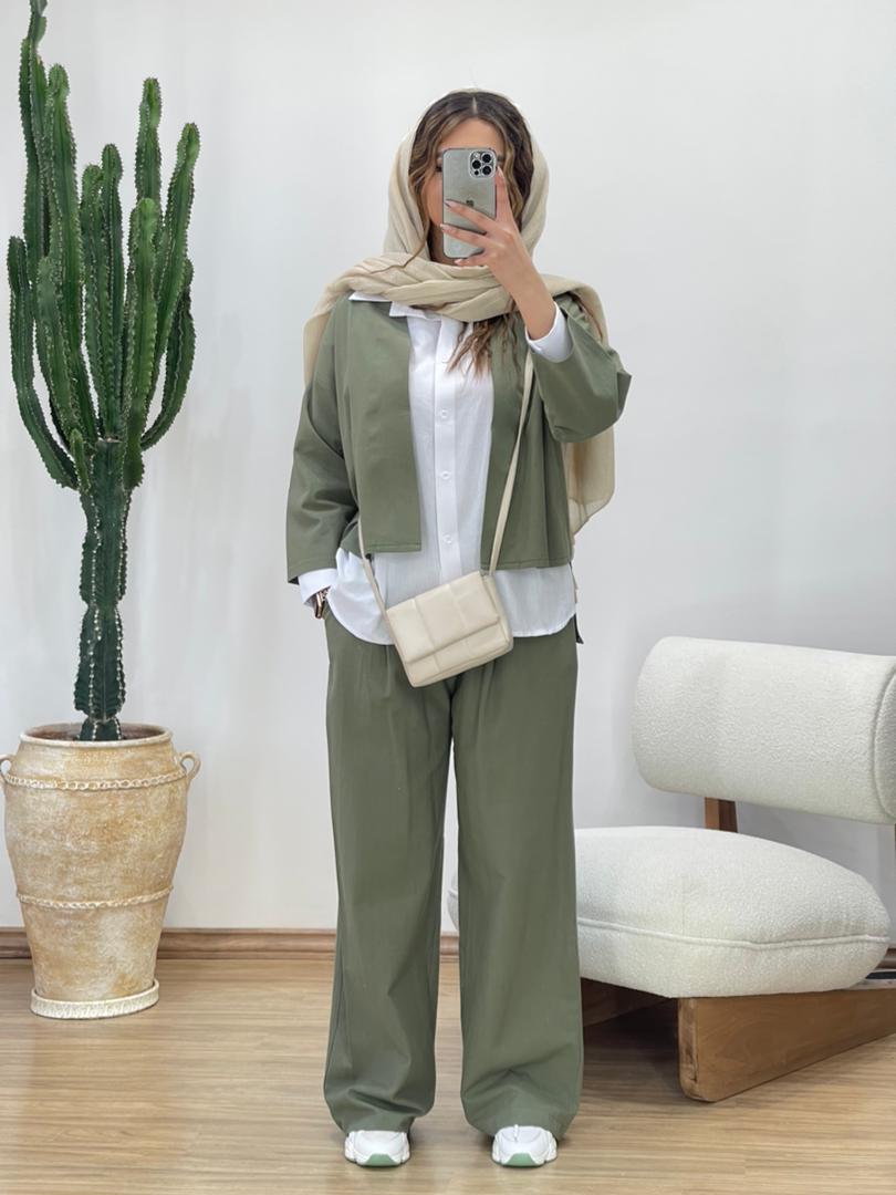 ست سه تیکه کت و شومیز و شلوار کد 11466