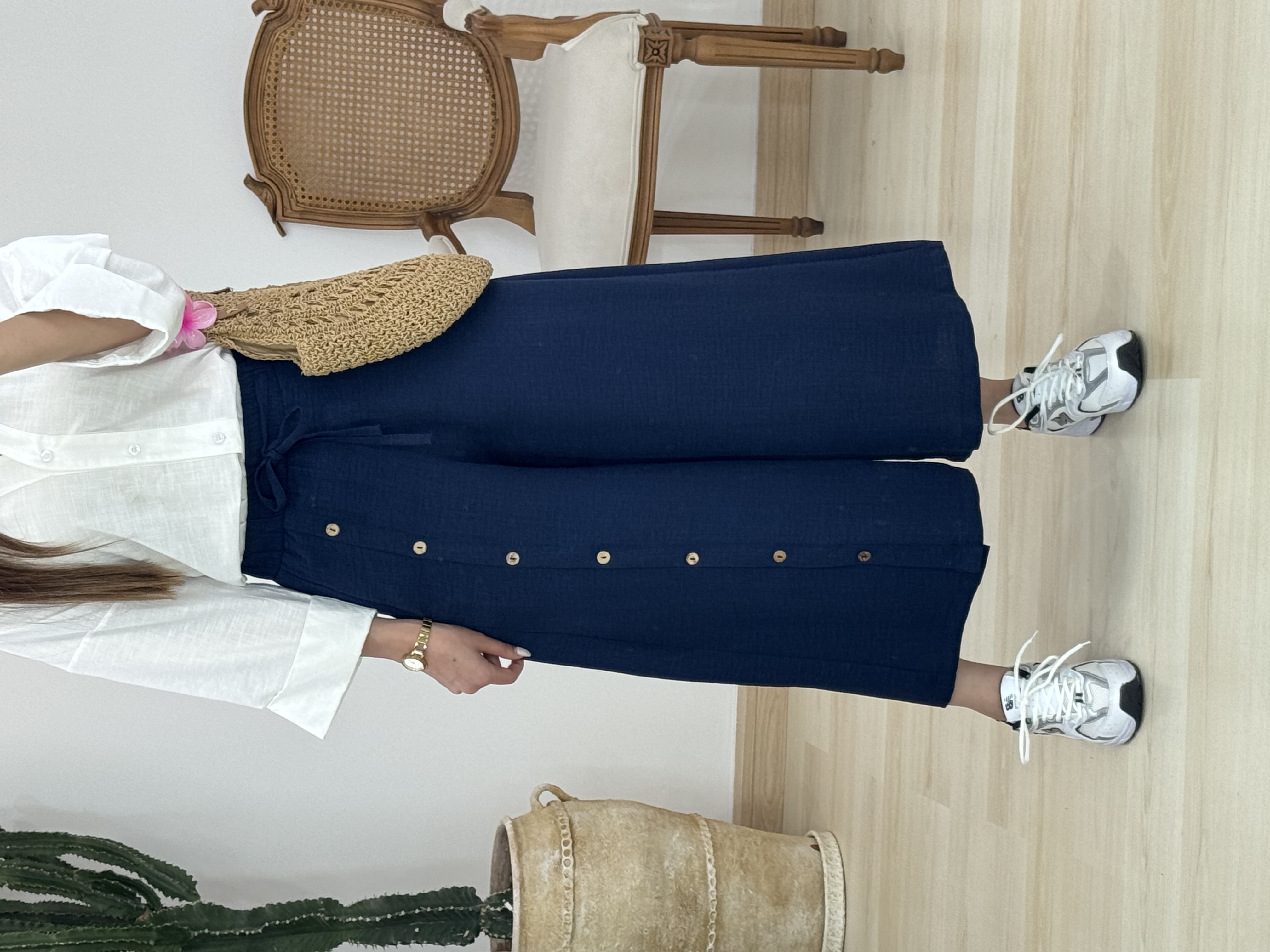 دامن شلواری جلو دکمه کد 12655