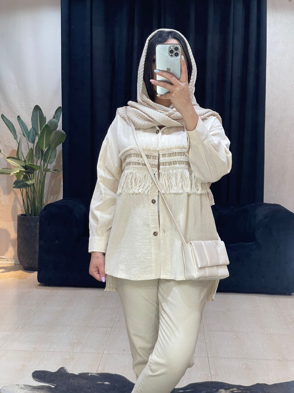 شومیز مانتویی مکرومه کد 1169