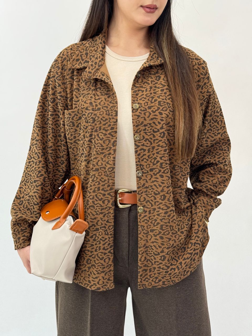 شومیز کبریتی پلنگی کد 12807