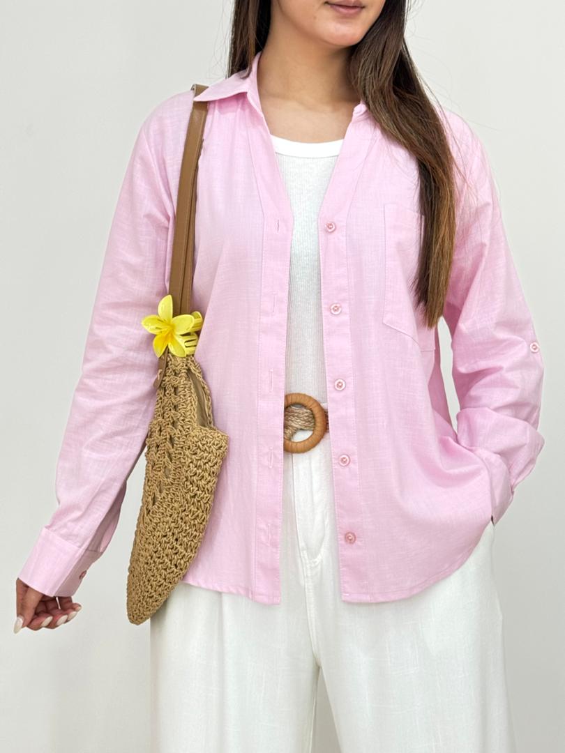 شومیز لینن اسلپ کد 12645