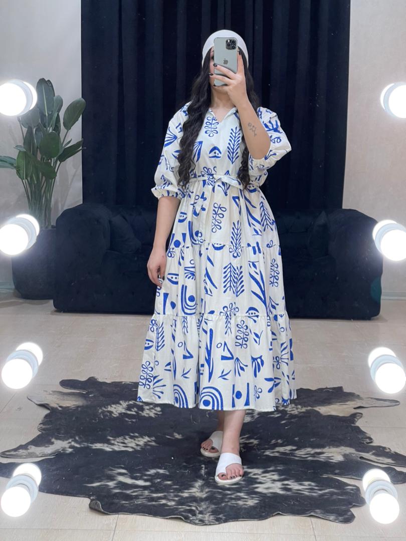 پیراهنی طرحدار نیلو کد 831