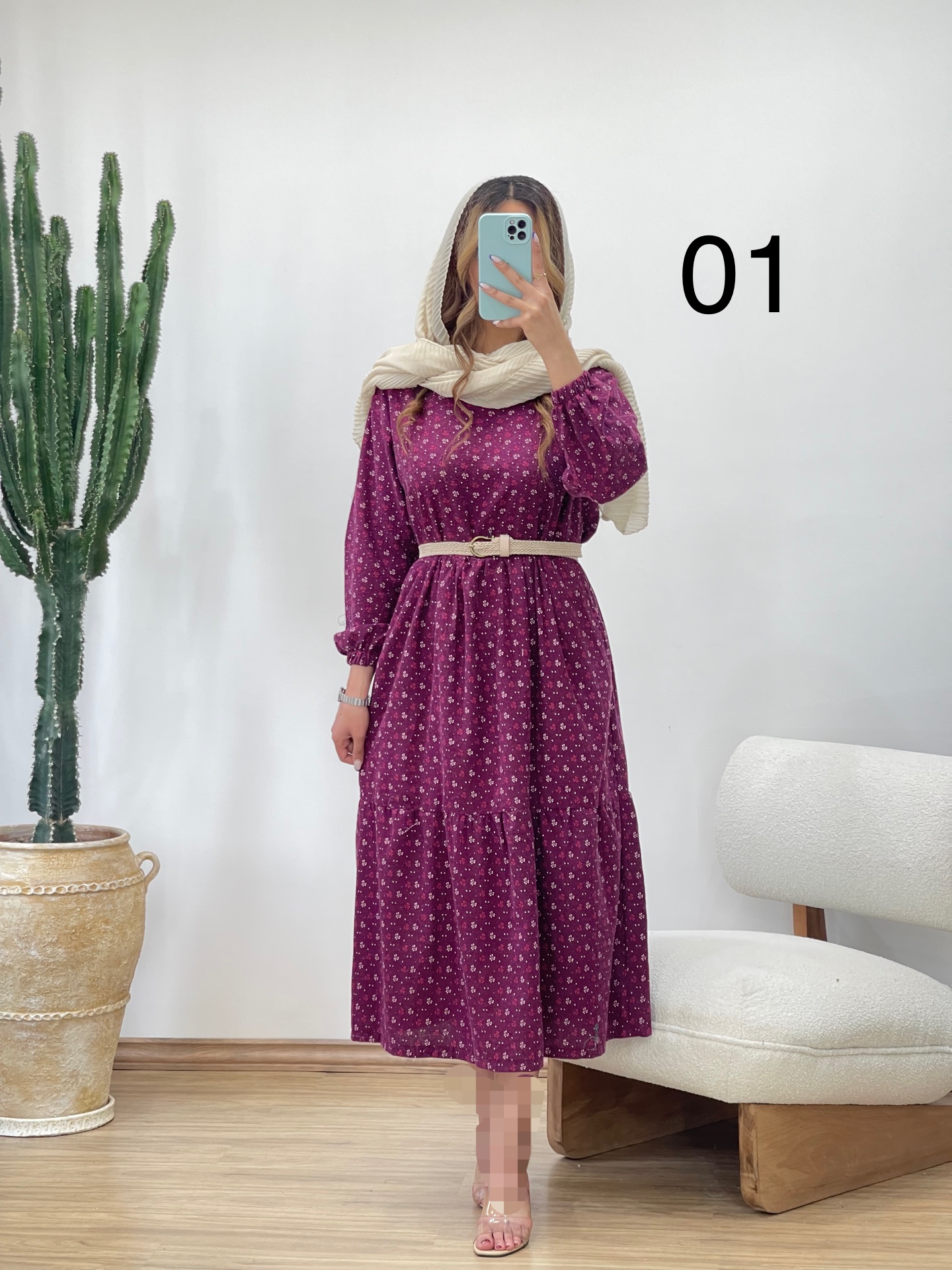 مانتو پیراهنی گل گلی کد 11824