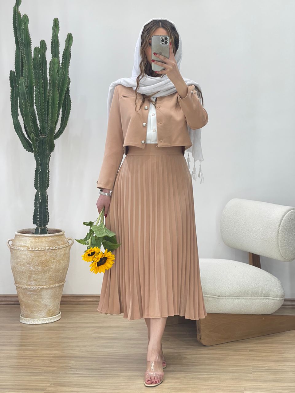 کت و دامن پلیسه کد 11478