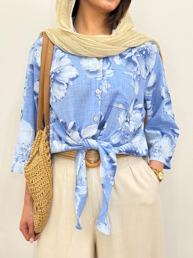 شومیز ایتالیایی جلو گره ای کد 12474