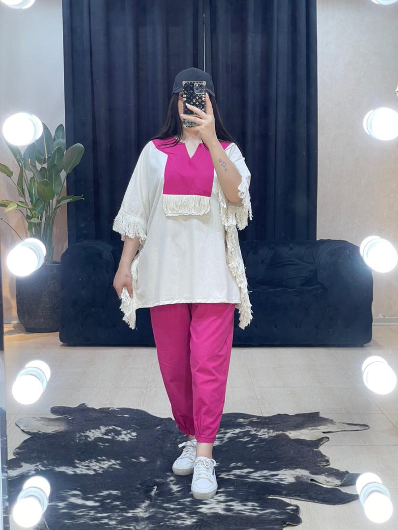 ست تونیک و شلوار ریش کد 1030