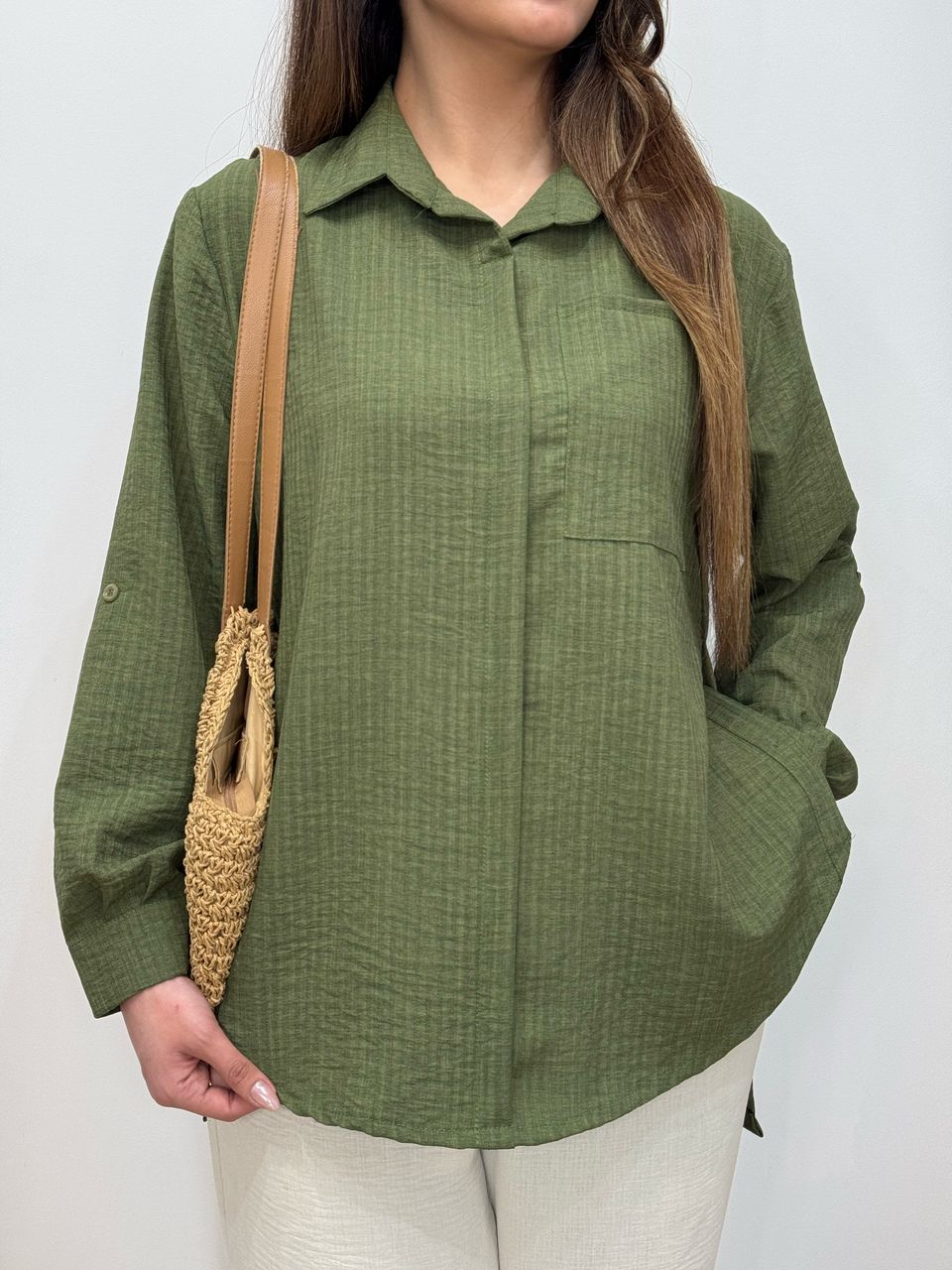 شومیز بغل دکمه کد 12394