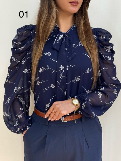 شومیز یقه گره ای نجوم کد 12315