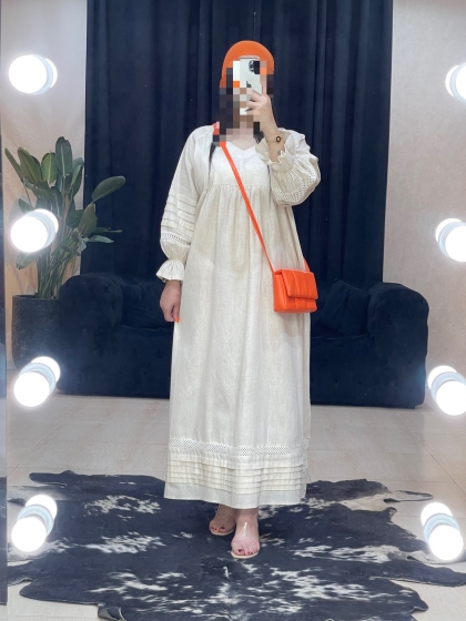 مانتو پیراهنی آستین شکلاتی کد 11895