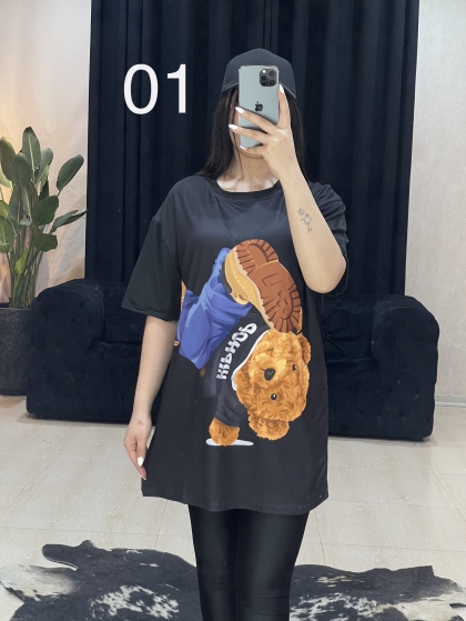 تیشرت لانگ تدی  کد 969