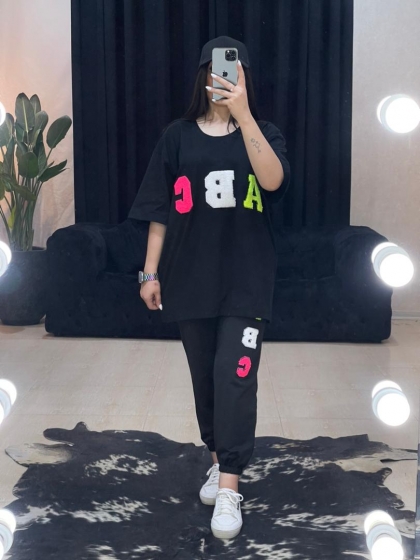 ست تیشرت و شلوار حروف کد 952