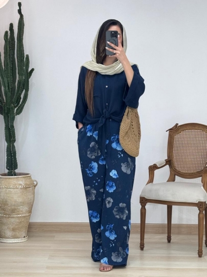 شلوار لینن ایتالیایی کد 12713