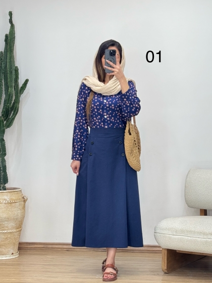 شومیز و‌دامن گلبهار کد 12360