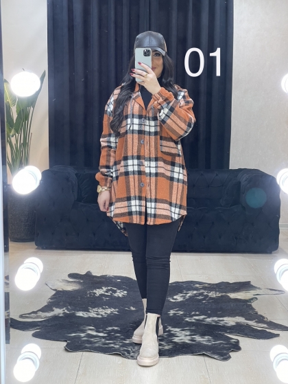 پالتو چارخونه پشمی کد 684