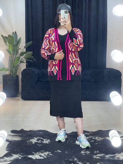 ژاکت و سارافون بافت کد 11208