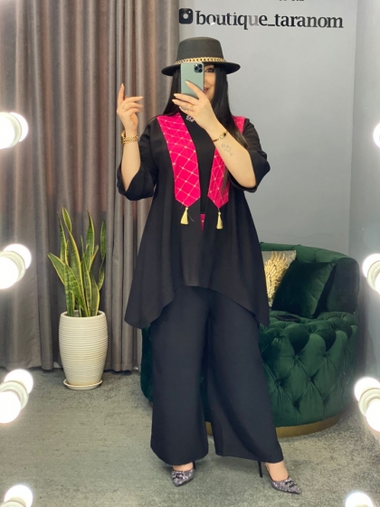 ست مانتو و شلوار خرجکار هندی کد 230