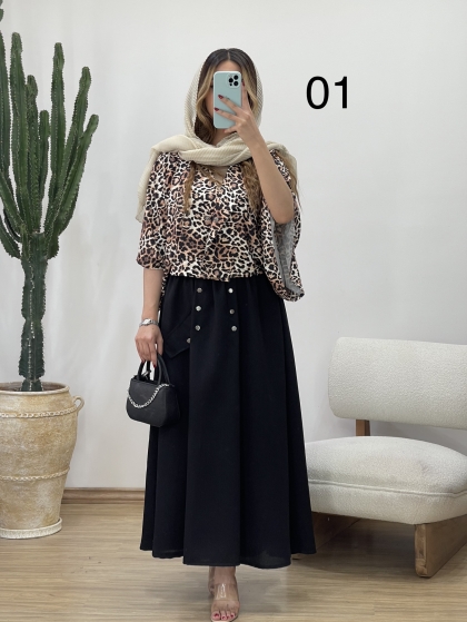 کت و دامن پلنگی کد 11878