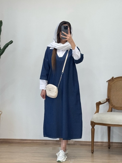 مانتو جین یقه مردونه کد 12425