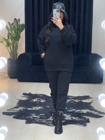 ست هودی و شلوار داخل کرکی کد 709