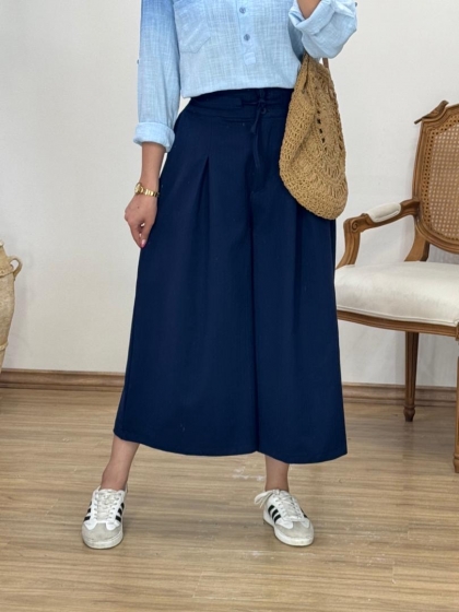 دامن شلواری جلو بندی کد 12534