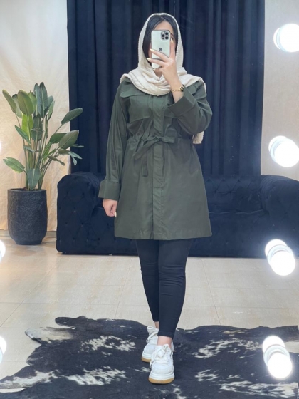 مانتو دانشجویی کمرگت کد 11178