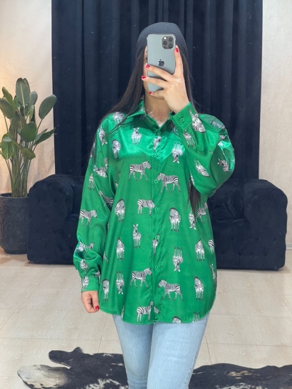 شومیز ساتن  زبرا کد 902