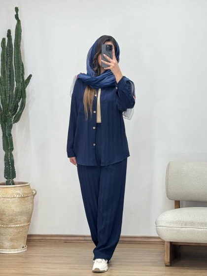 ست شومیز و شلوار گندم کد 12332