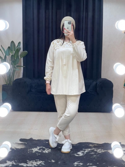 تونیک مانتویی خرجکار هندی کد 11117