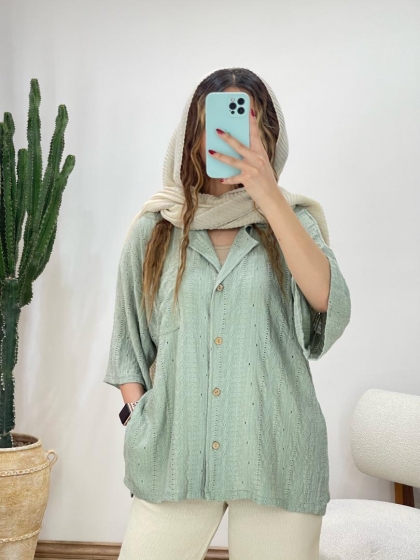 شومیز مانتویی مراکشی کد 11860