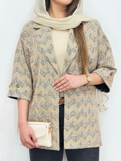 کت مزونی آستین پاکتی کد 12461